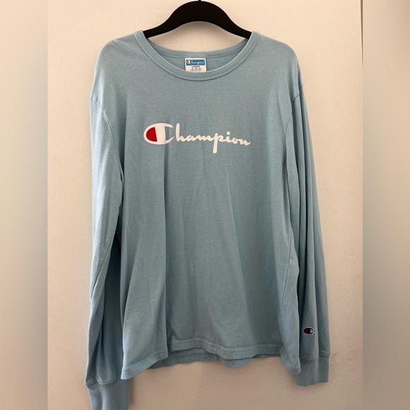 Champion Sky Blue Long Sleeve Tee - Picture 1 of 7